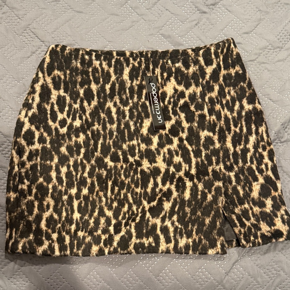 Papermoon Animal Print Mini Skirt